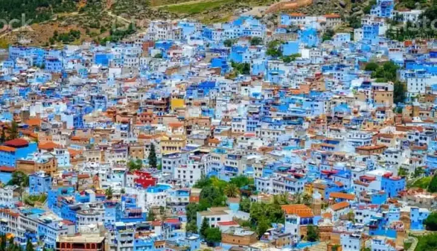 Beautiful aerial view of Tangier, showcasing the city's coastline, vibrant streets, and stunning architecture