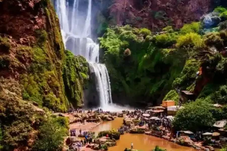 Take a Day Trip Ouzoud waterfalls from Marrakech to admire Morocco's most visited site. Enjoy a day in the wilderness , Explore Now !