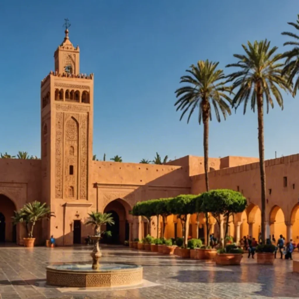 Enjoy Morocco Holiday Tour 4 An exhilarating collage of Moroccan adventure activities and diverse landscapes, ranging from mountain biking in Atlas Mountains, camel trekking in the Sahara Desert,
