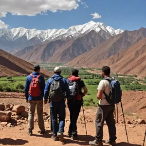 Ultimate Guide to Trekking in Morocco Atlas Mountains 4 An image showcasing a solo hiker navigating the Atlas Mountains' stunning terrain without a guide.