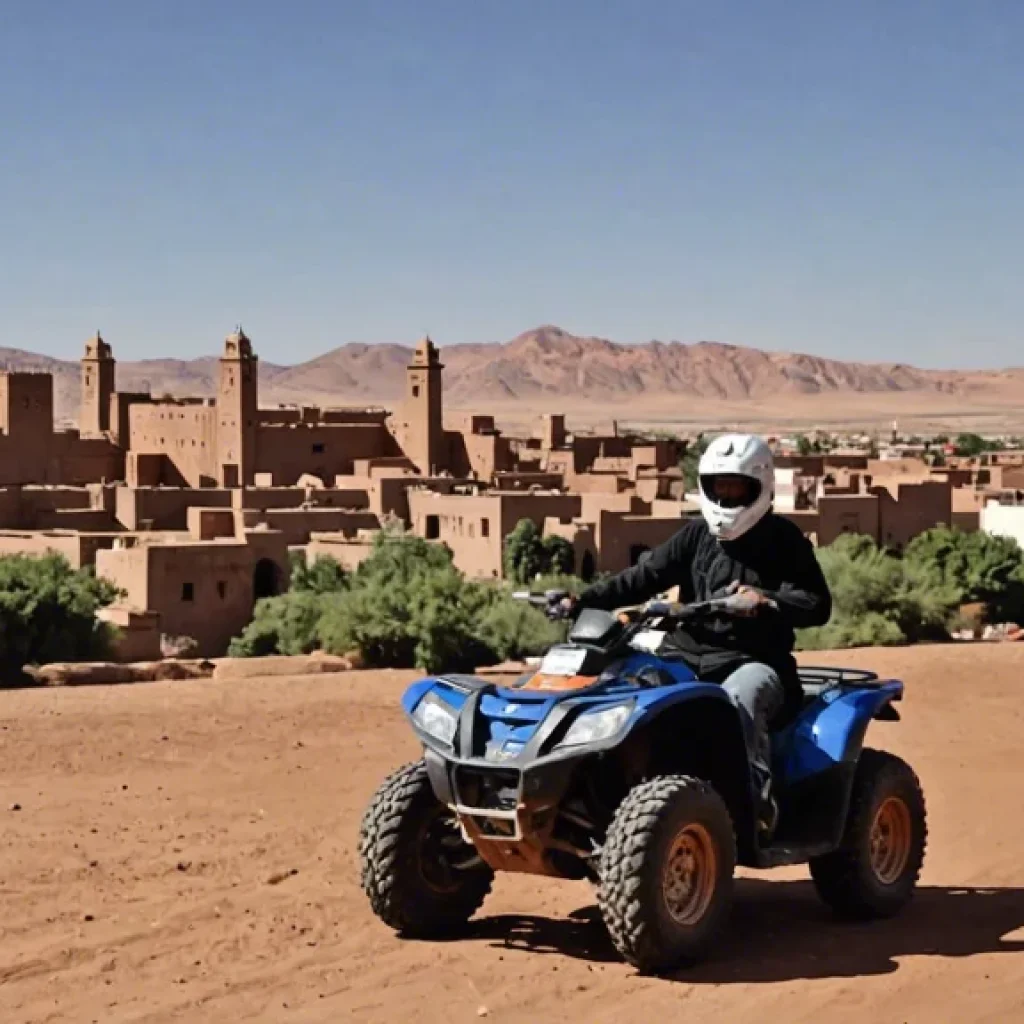 Exploring the Hidden Gems of Ouarzazate: A Complete Travel Guide 4 The Quad Ouarzazate is a popular destination in Morocco known for its stunning views of the red desert and Atlas Mountains. It is known for its unique rock formations and is a popular spot for photographers and hikers alike.